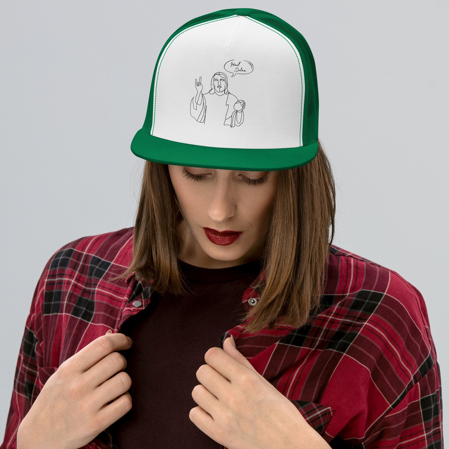 Hail Satan Jesus - Trucker Cap