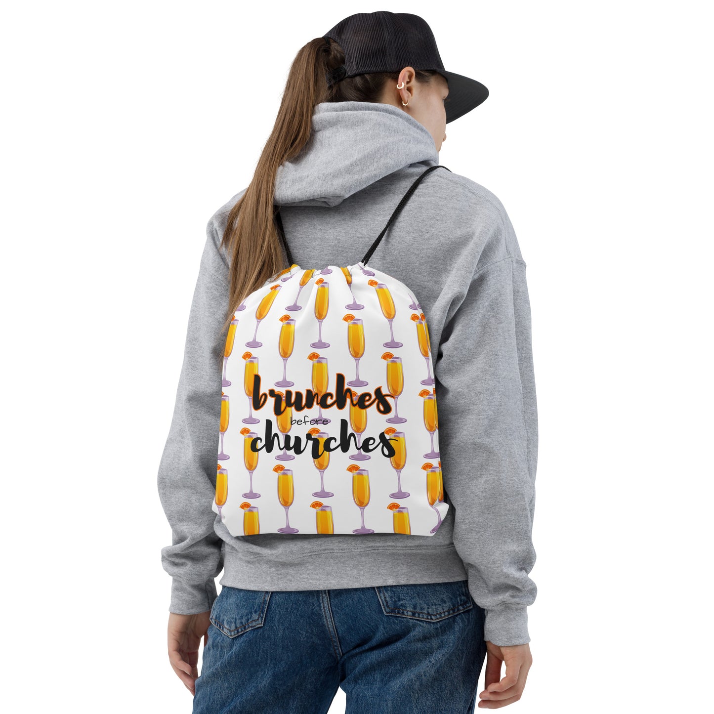 Brunches Before Churches - Drawstring Bag