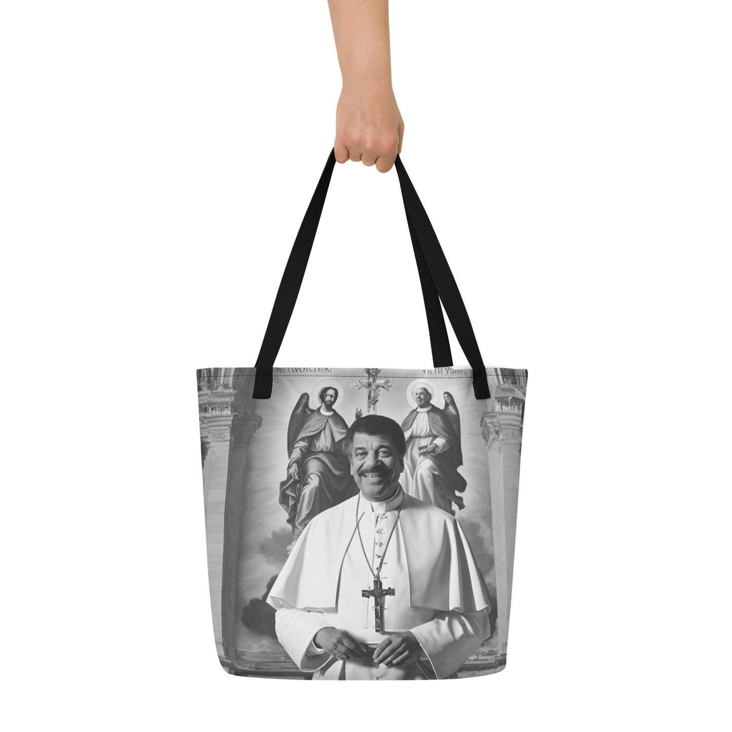 Pope Neil deGrasse Tyson - Not the Pope Large Tote Bag