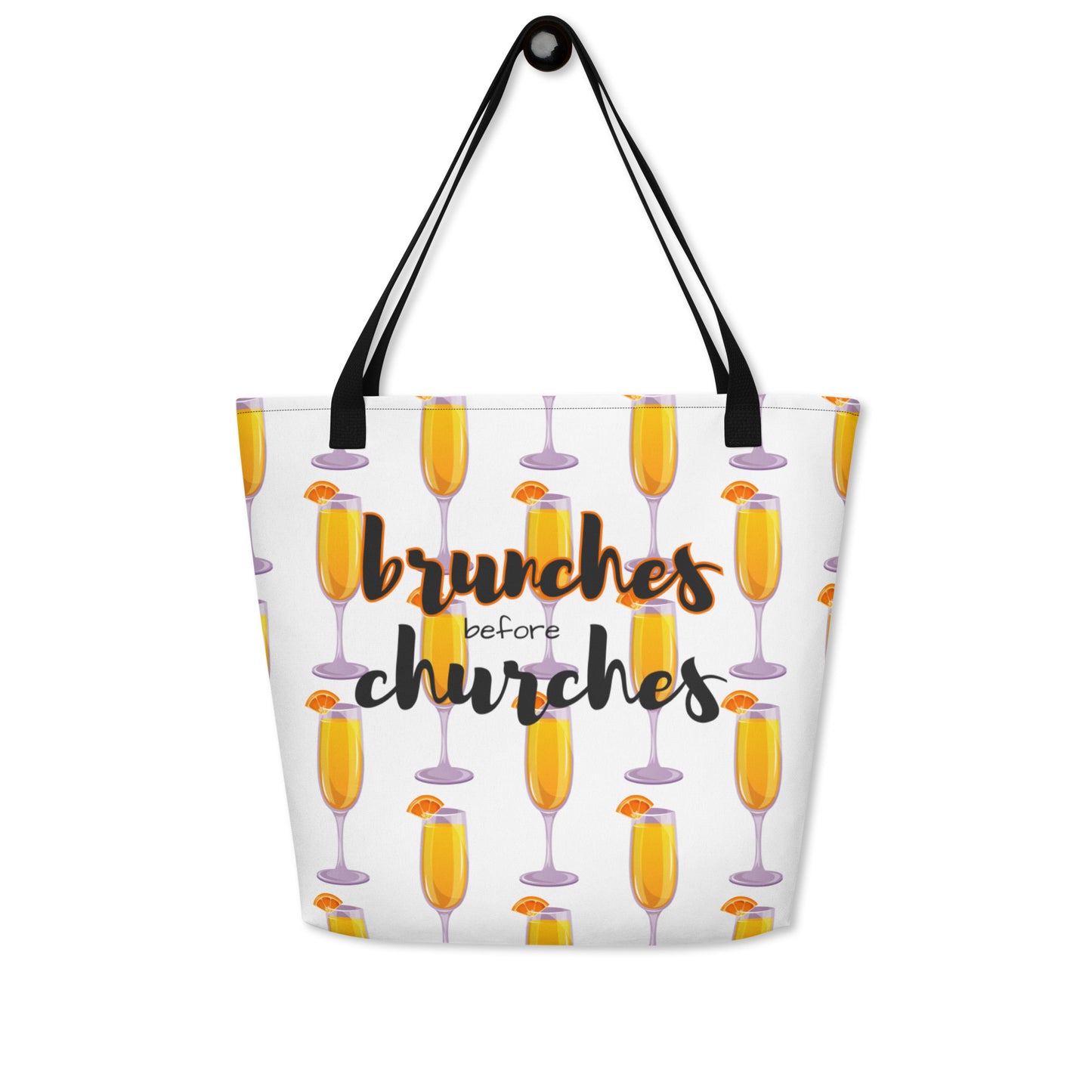 Brunches Before Churches - Large Tote Bag