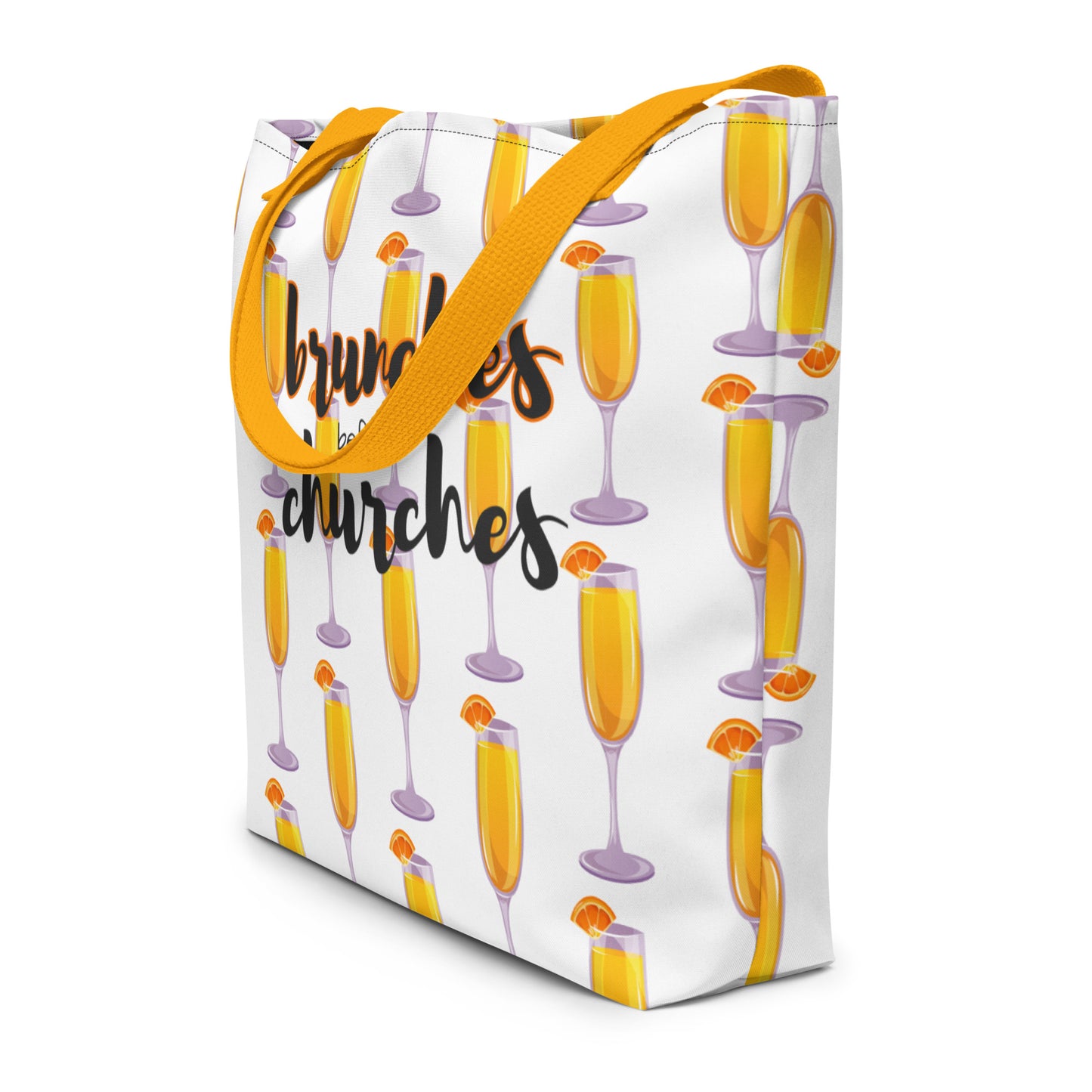 Brunches Before Churches - Large Tote Bag