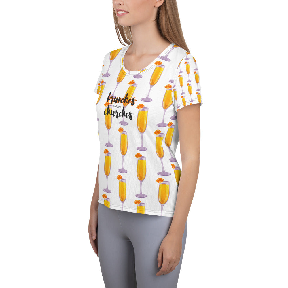 Brunches Before Churches - Women's Athletic T-shirt