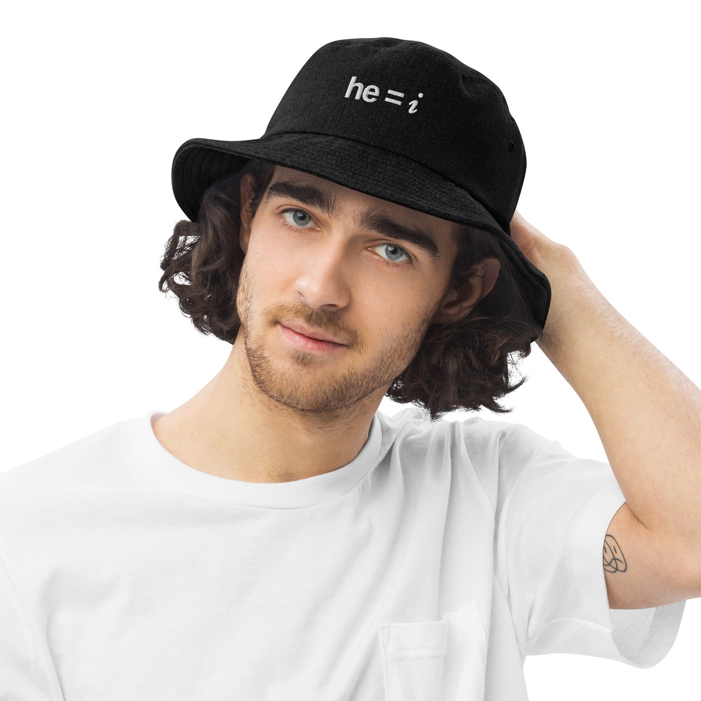 he = i - Denim Bucket Hat