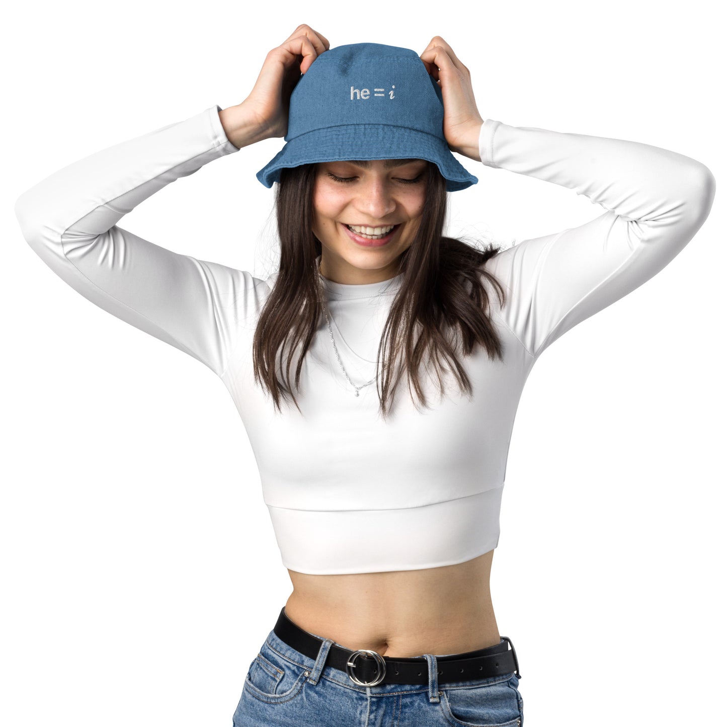 he = i - Denim Bucket Hat