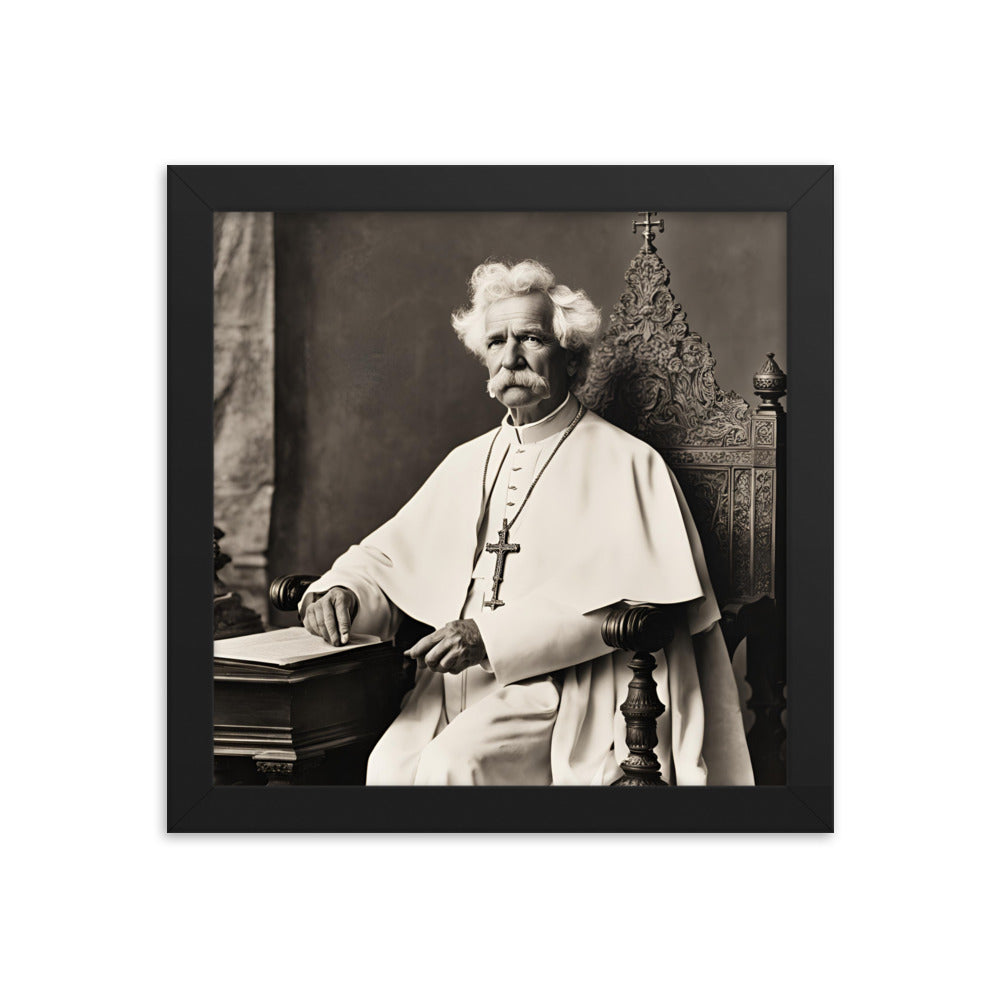 Pope Mark Twain - Not the Pope Framed Poster