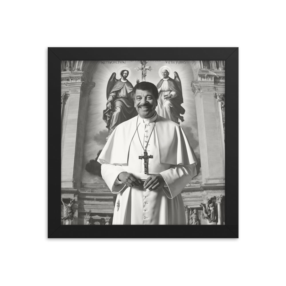 Pope Neil deGrasse Tyson - Not the Pope Framed poster