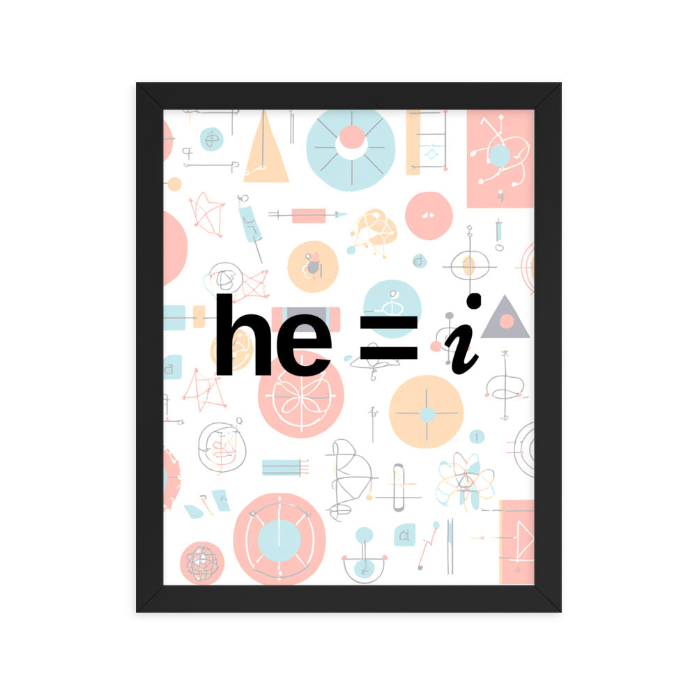 he = i - Framed Poster