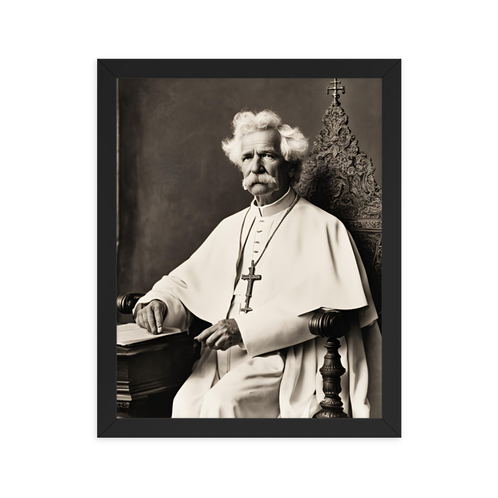 Pope Mark Twain - Not the Pope Framed Poster