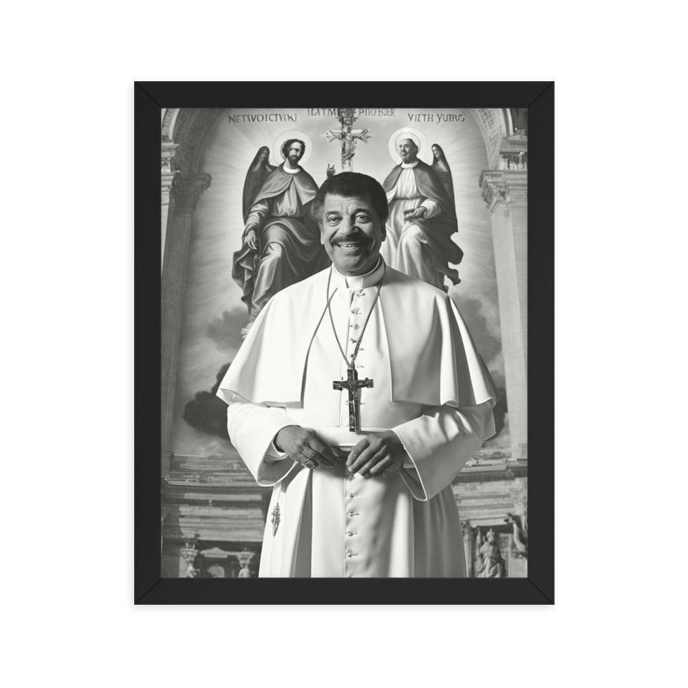 Pope Neil deGrasse Tyson - Not the Pope Framed poster