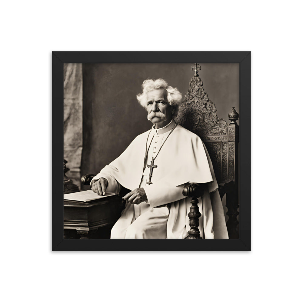Pope Mark Twain - Not the Pope Framed Poster
