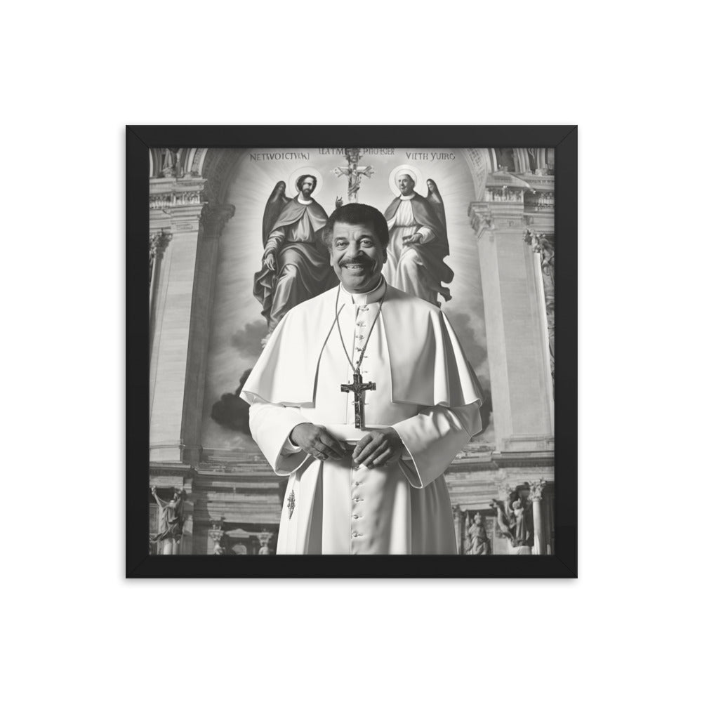 Pope Neil deGrasse Tyson - Not the Pope Framed poster