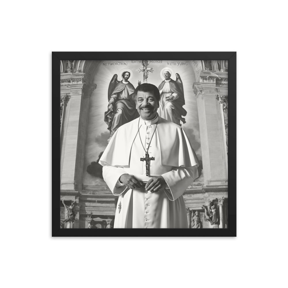 Pope Neil deGrasse Tyson - Not the Pope Framed poster
