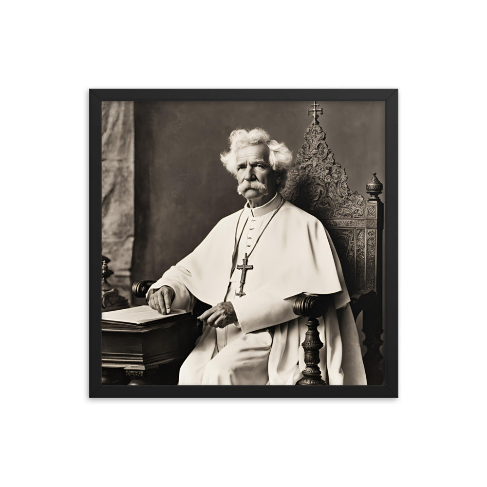 Pope Mark Twain - Not the Pope Framed Poster