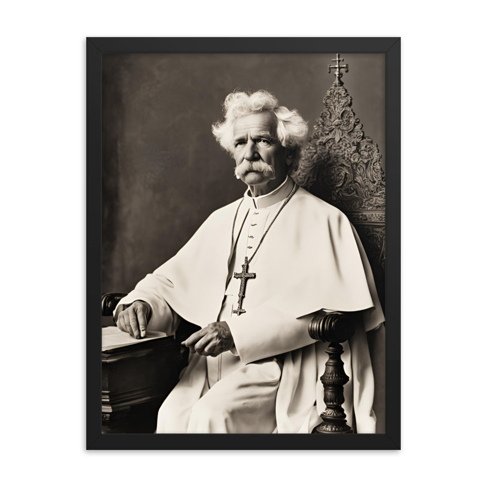Pope Mark Twain - Not the Pope Framed Poster