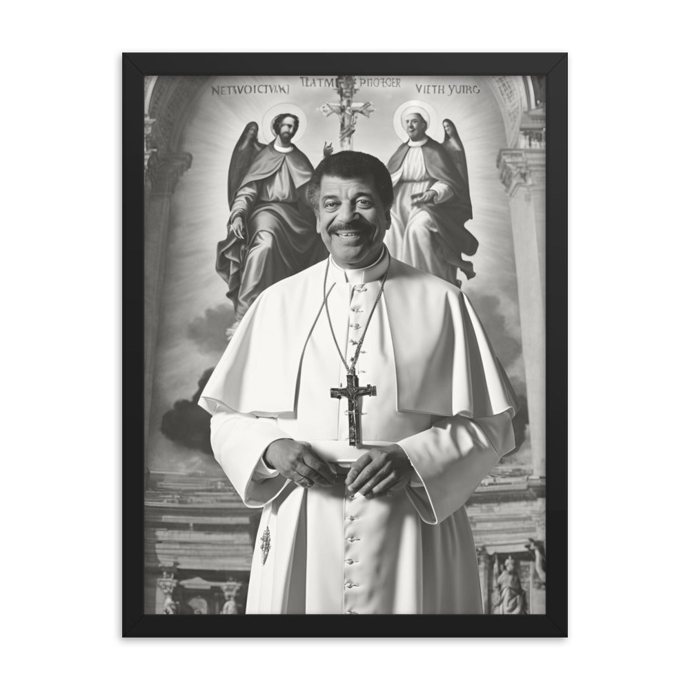 Pope Neil deGrasse Tyson - Not the Pope Framed poster