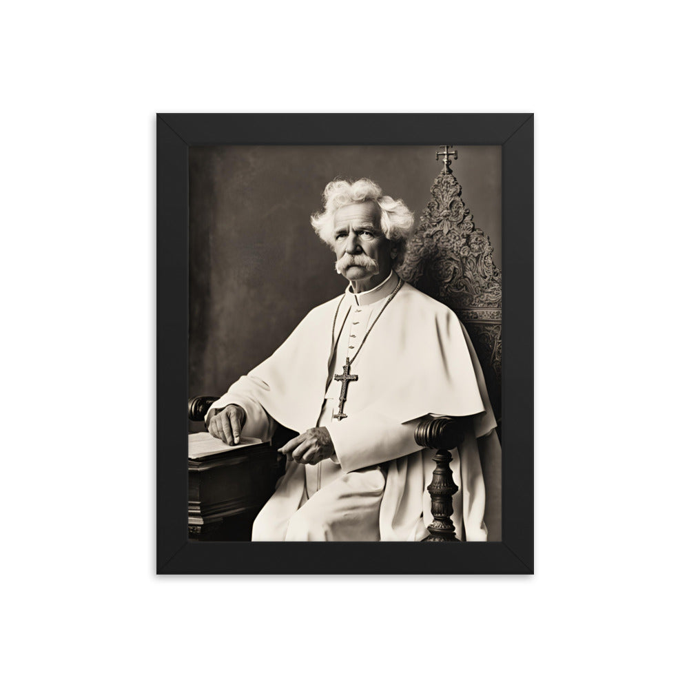 Pope Mark Twain - Not the Pope Framed Poster