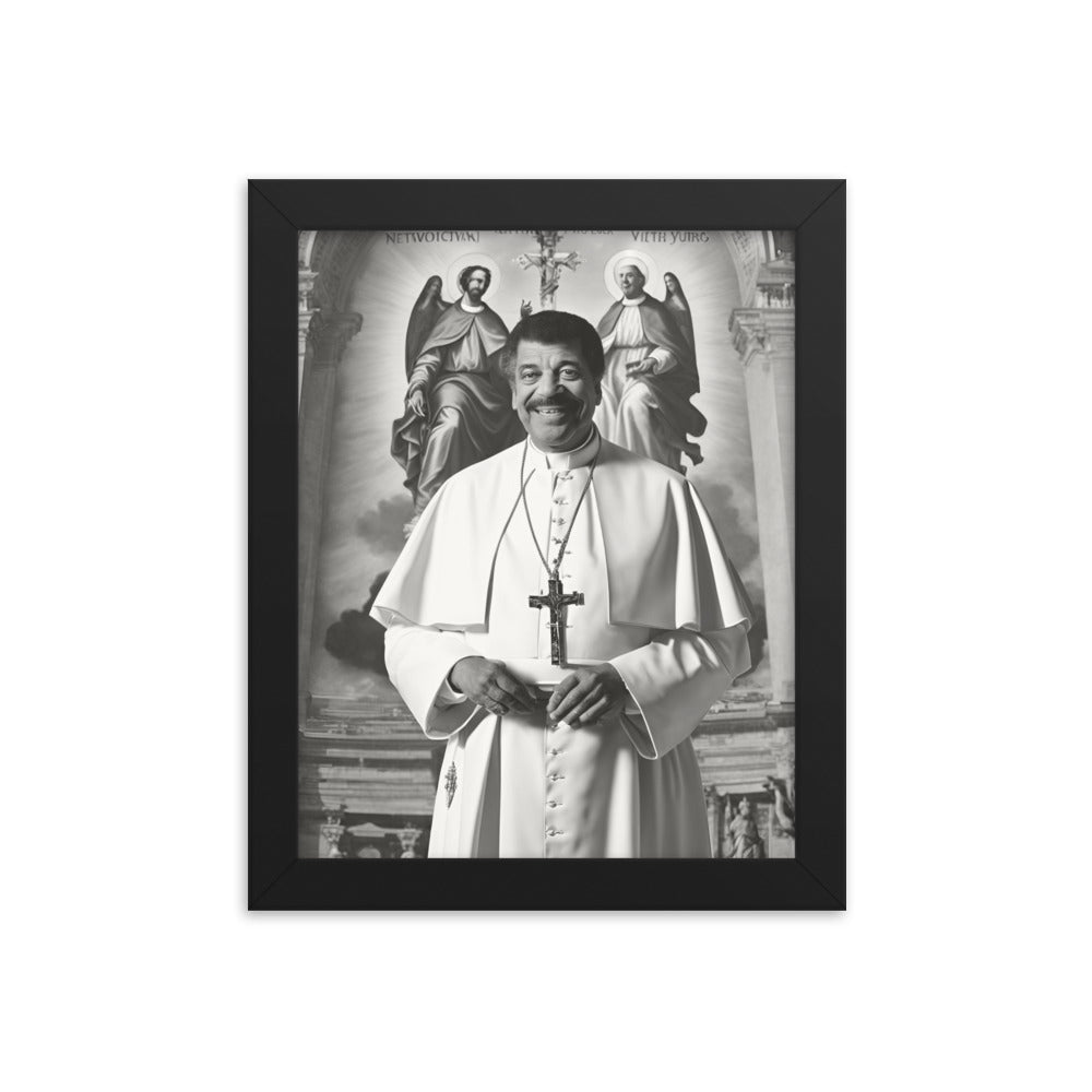 Pope Neil deGrasse Tyson - Not the Pope Framed poster