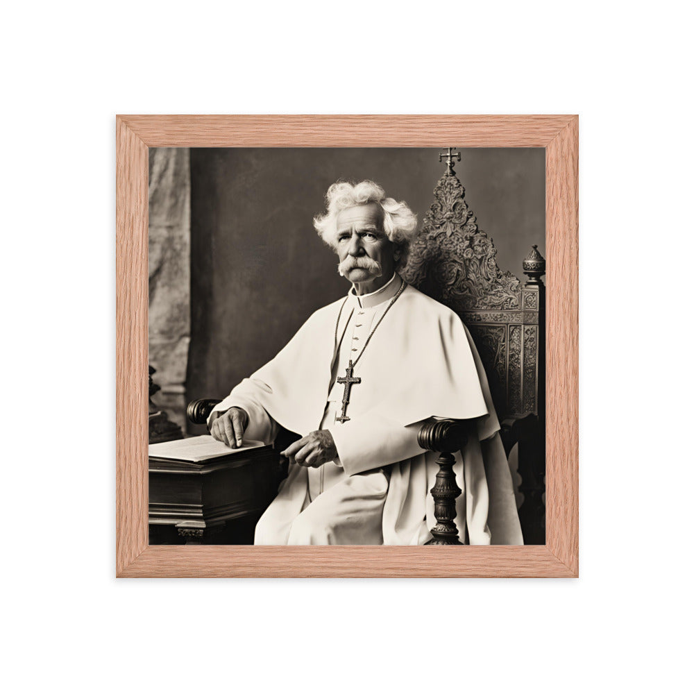 Pope Mark Twain - Not the Pope Framed Poster