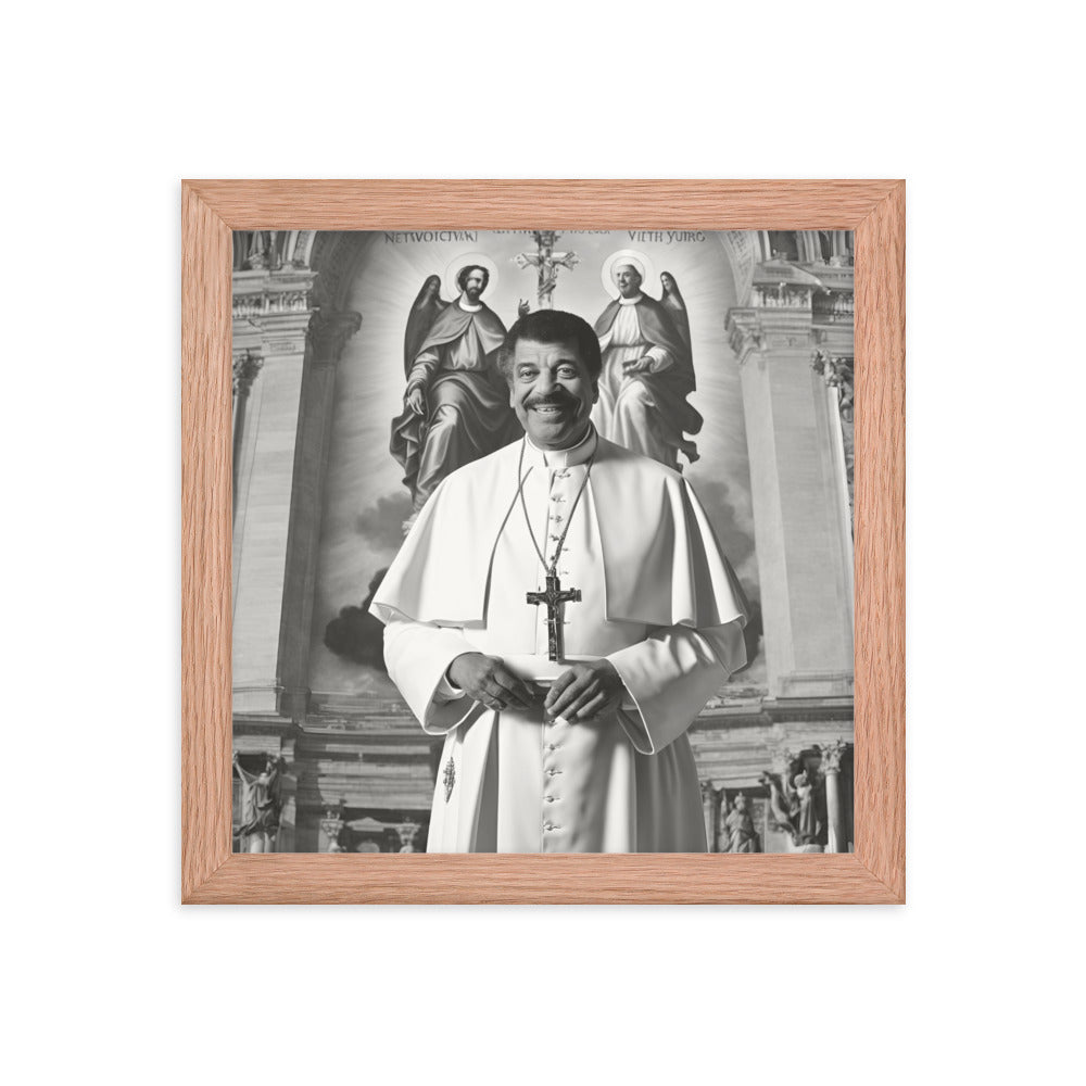 Pope Neil deGrasse Tyson - Not the Pope Framed poster