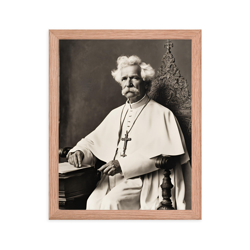 Pope Mark Twain - Not the Pope Framed Poster