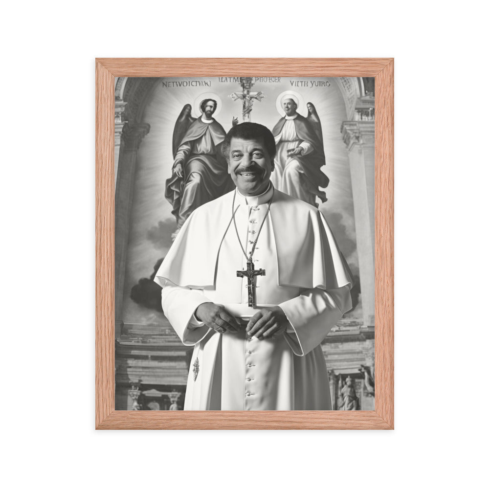 Pope Neil deGrasse Tyson - Not the Pope Framed poster