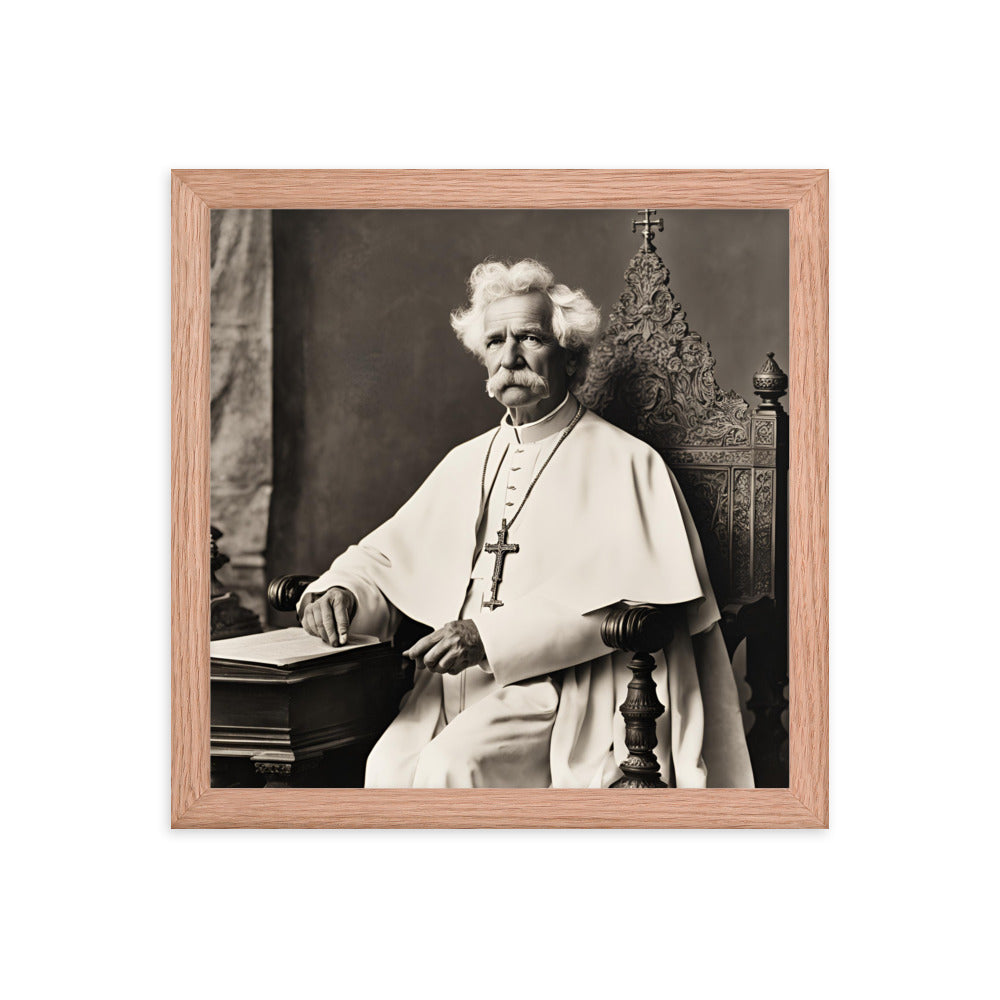 Pope Mark Twain - Not the Pope Framed Poster