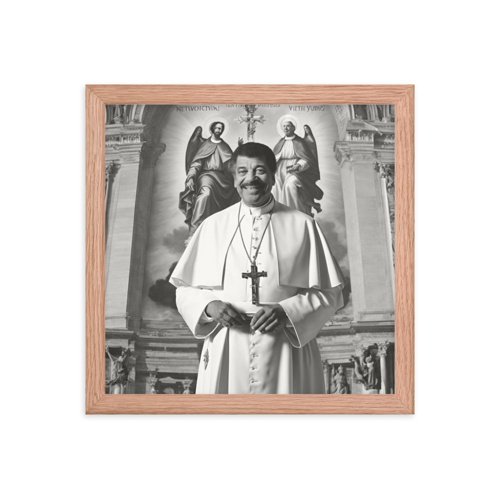 Pope Neil deGrasse Tyson - Not the Pope Framed poster