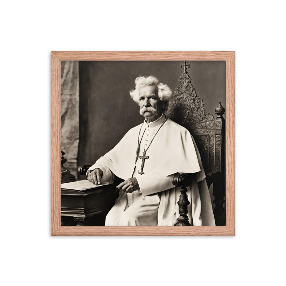 Pope Mark Twain - Not the Pope Framed Poster