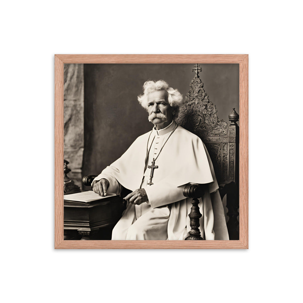 Pope Mark Twain - Not the Pope Framed Poster