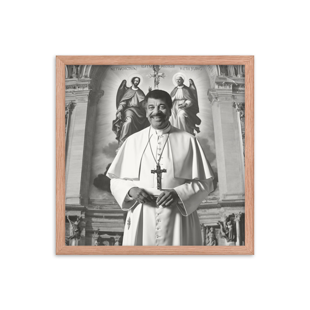 Pope Neil deGrasse Tyson - Not the Pope Framed poster