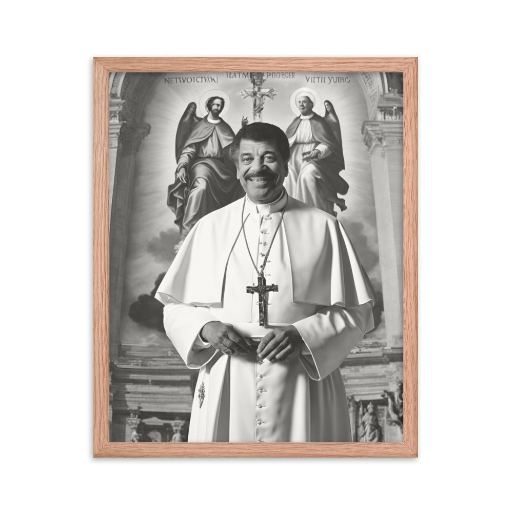 Pope Neil deGrasse Tyson - Not the Pope Framed poster
