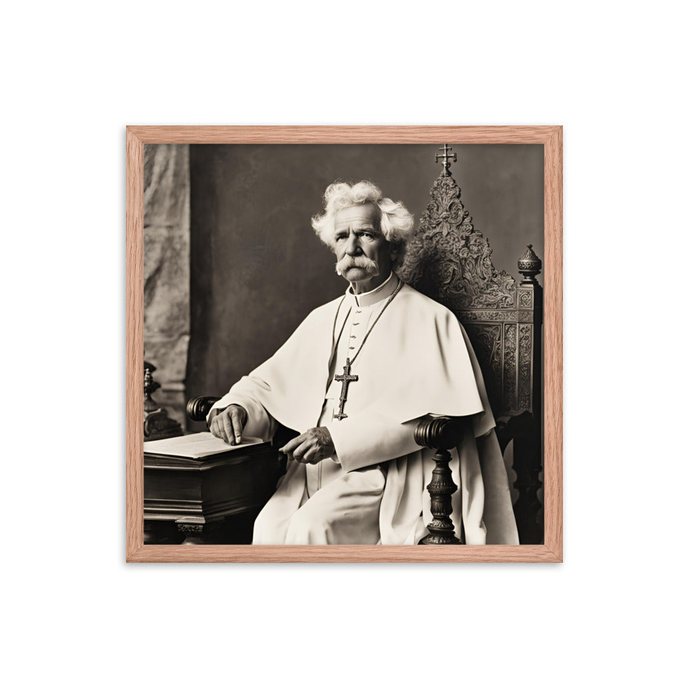 Pope Mark Twain - Not the Pope Framed Poster