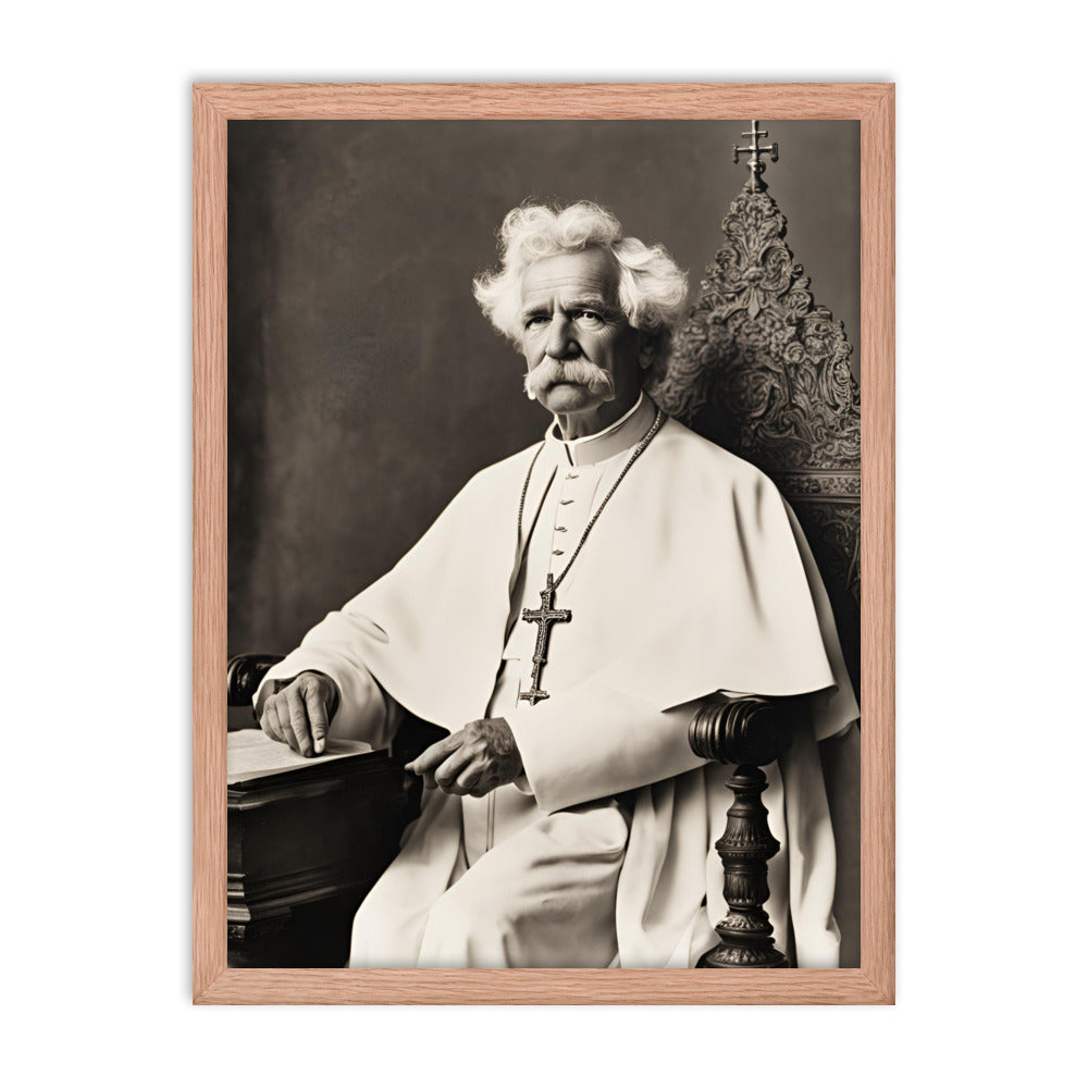 Pope Mark Twain - Not the Pope Framed Poster