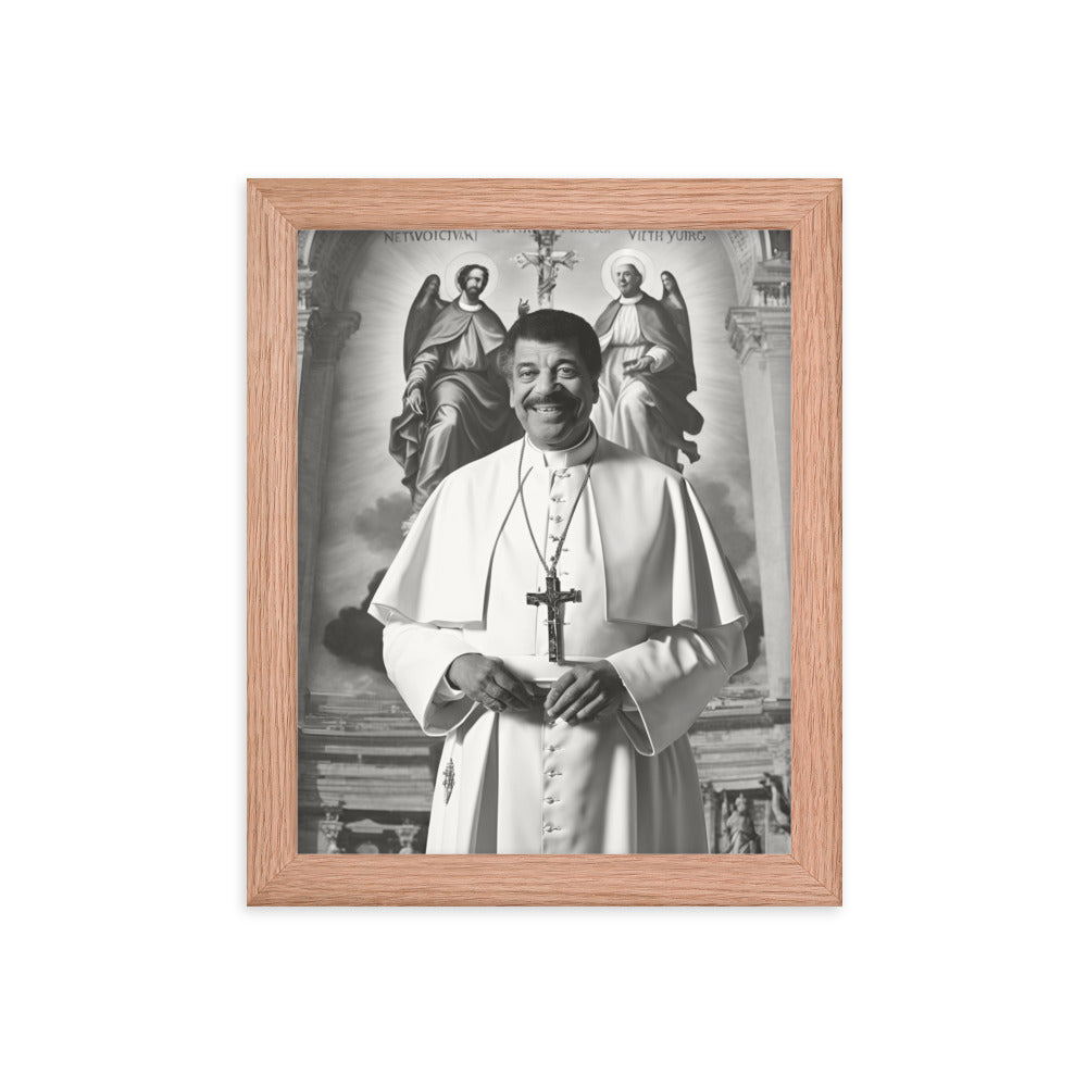 Pope Neil deGrasse Tyson - Not the Pope Framed poster