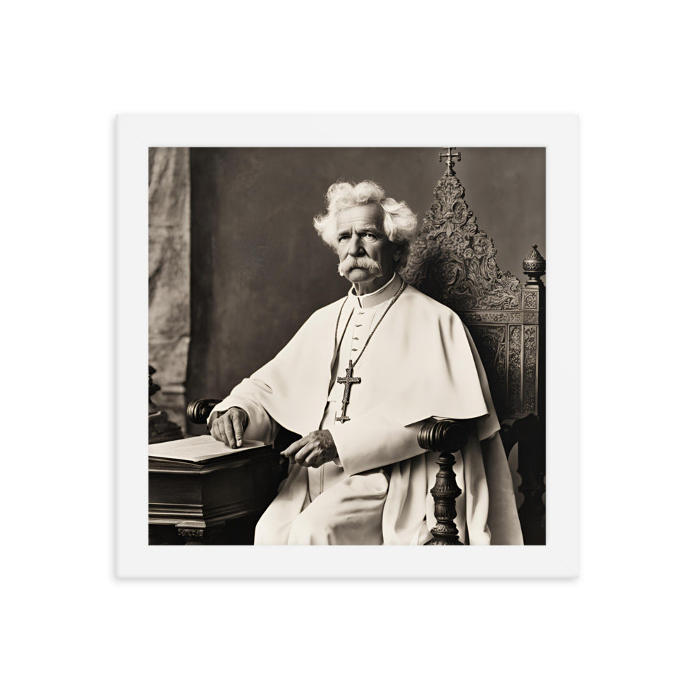 Pope Mark Twain - Not the Pope Framed Poster