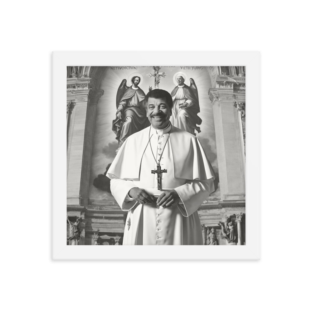 Pope Neil deGrasse Tyson - Not the Pope Framed poster