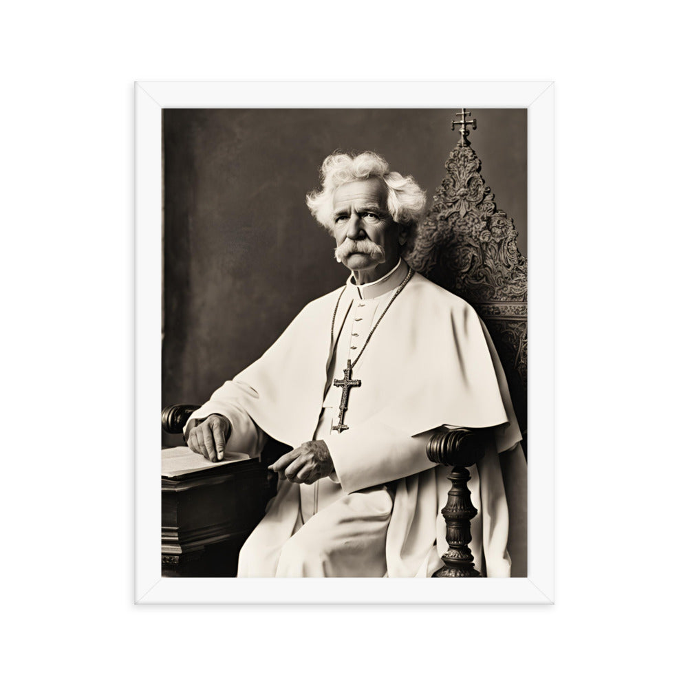 Pope Mark Twain - Not the Pope Framed Poster
