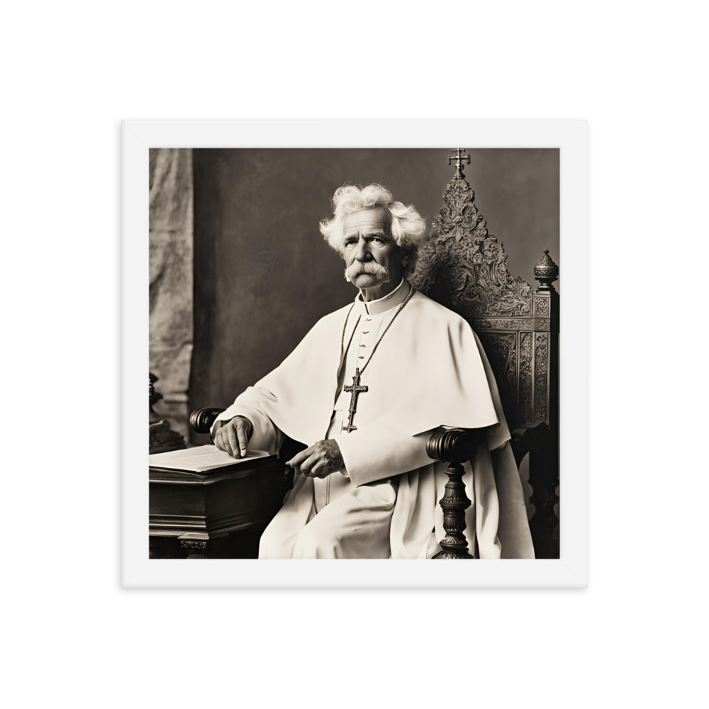 Pope Mark Twain - Not the Pope Framed Poster