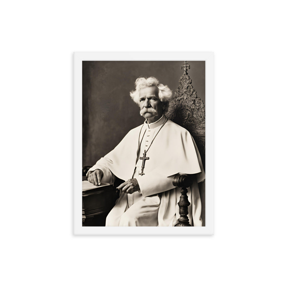 Pope Mark Twain - Not the Pope Framed Poster