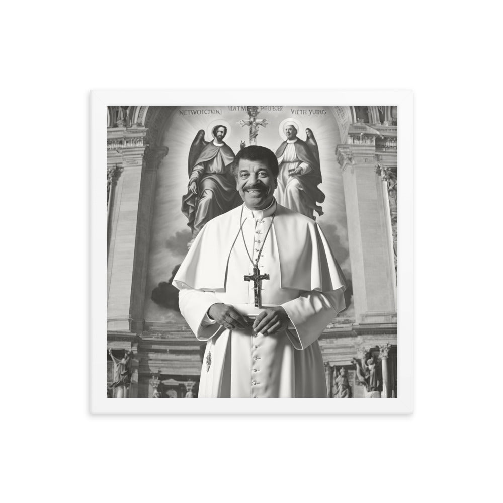 Pope Neil deGrasse Tyson - Not the Pope Framed poster