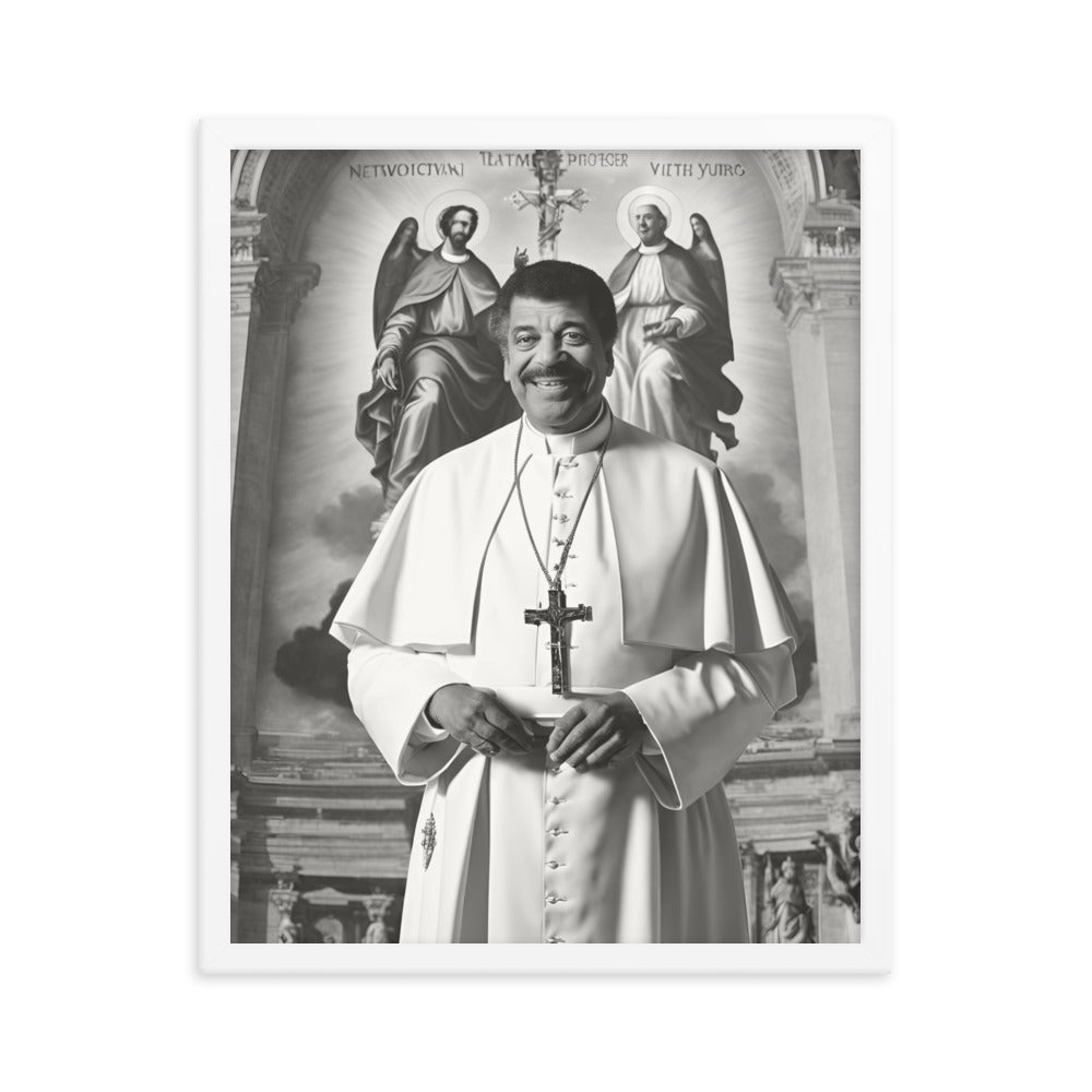 Pope Neil deGrasse Tyson - Not the Pope Framed poster