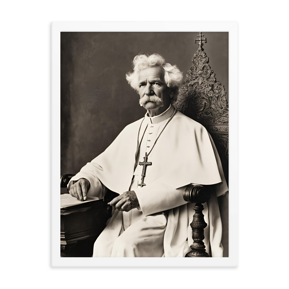 Pope Mark Twain - Not the Pope Framed Poster
