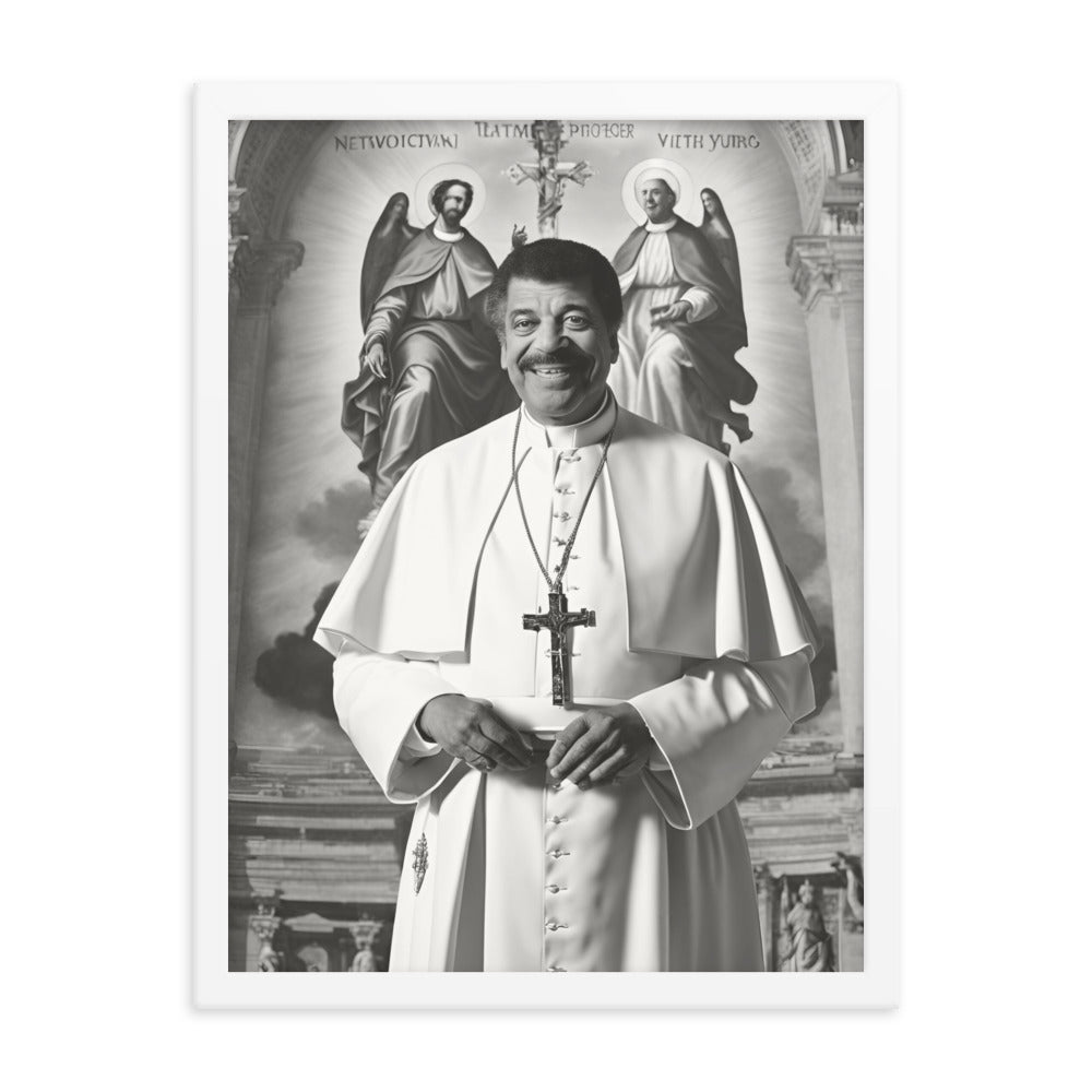 Pope Neil deGrasse Tyson - Not the Pope Framed poster