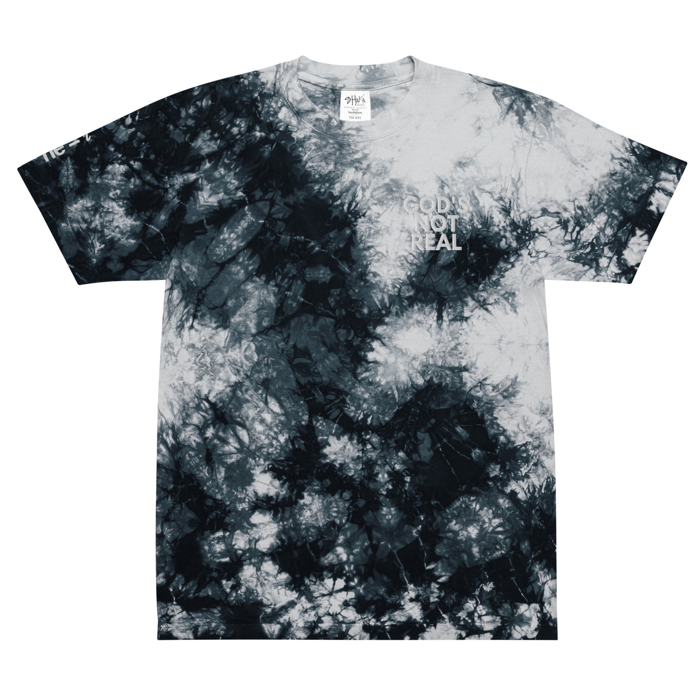God's Not Real - Oversized Tie-Dye T-Shirt