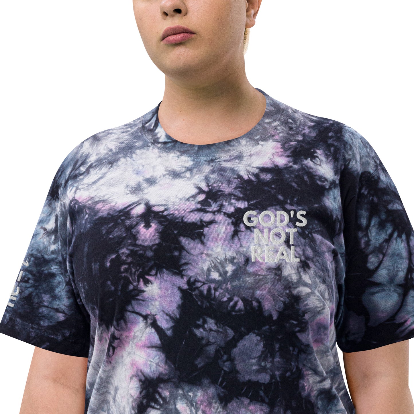 God's Not Real - Oversized Tie-Dye T-Shirt