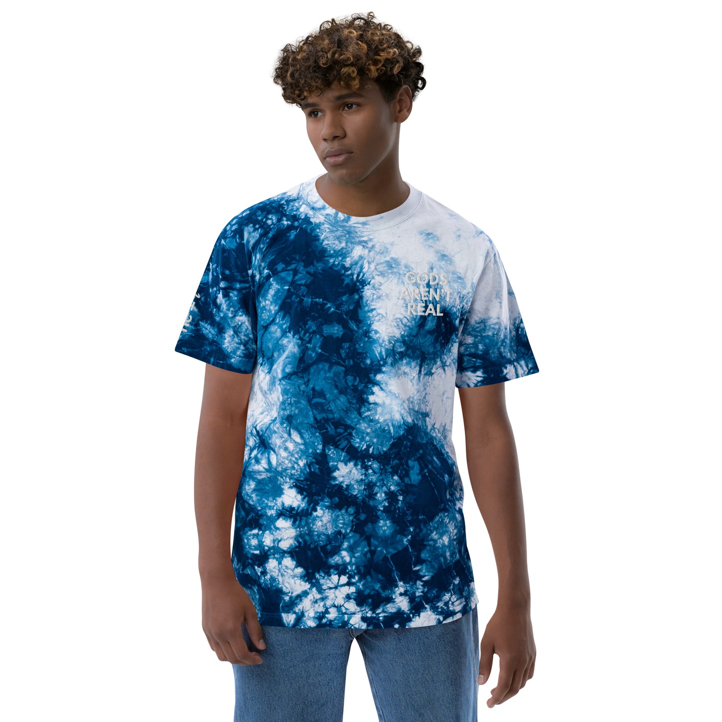 Gods Aren't Real - Oversized Tie-Dye Tee