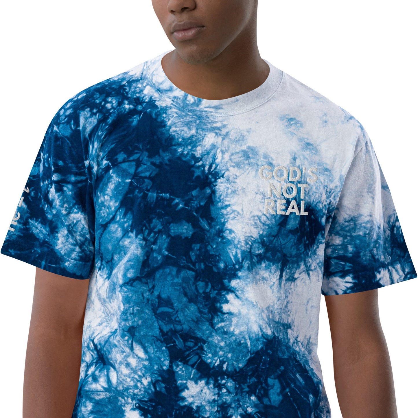 God's Not Real - Oversized Tie-Dye T-Shirt
