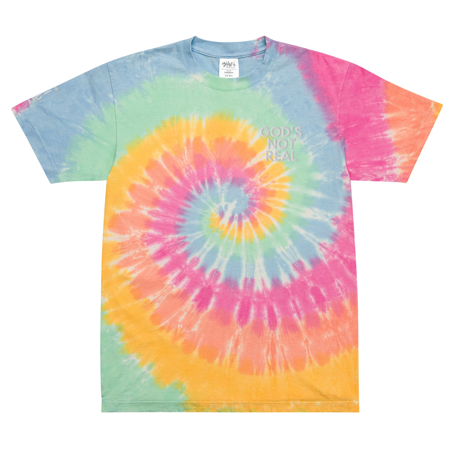 God's Not Real - Oversized Tie-Dye T-Shirt