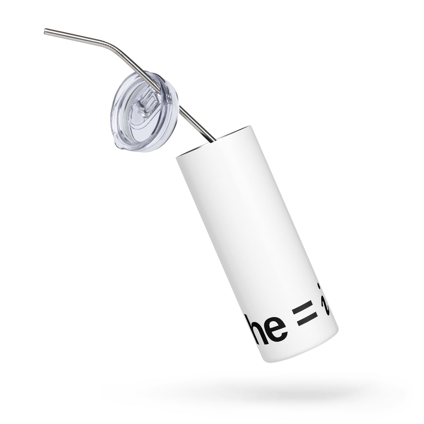 he = i - Stainless Steel Tumbler with Straw