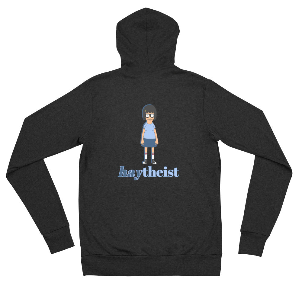 HAYtheist - Tina Belcher Unisex Zip Hoodie